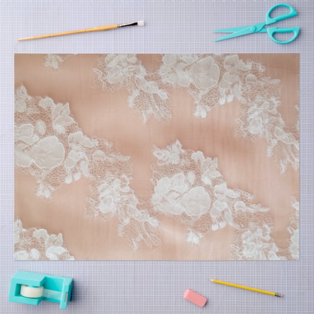 Ein rosa Spitzen-Serien-Design #1 Seidenpapier (Basteln)