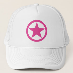 Ein rosa Stern des Feminismus - v7 Truckerkappe