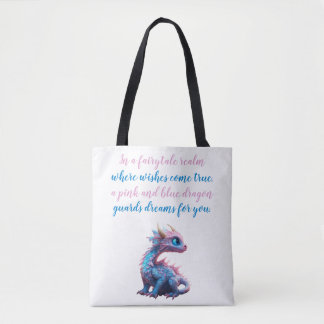 Ein rosa und blauer Drache bewacht Träume für Sie