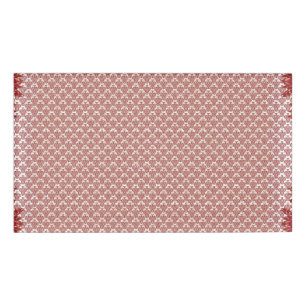 ein rosa und weißer Hintergrund mit einem Muster Namenschild