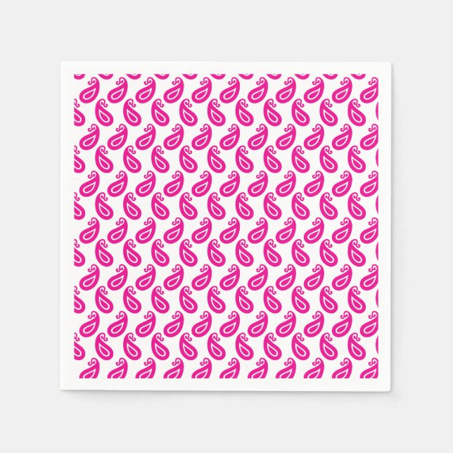 ein rosa und weißer Hintergrund mit einem Muster Serviette (Vorderseite)