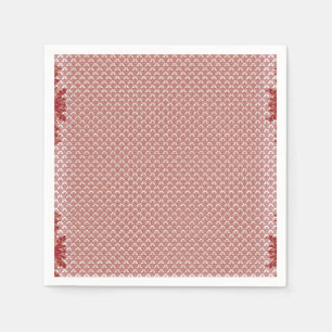 ein rosa und weißer Hintergrund mit einem Muster Serviette
