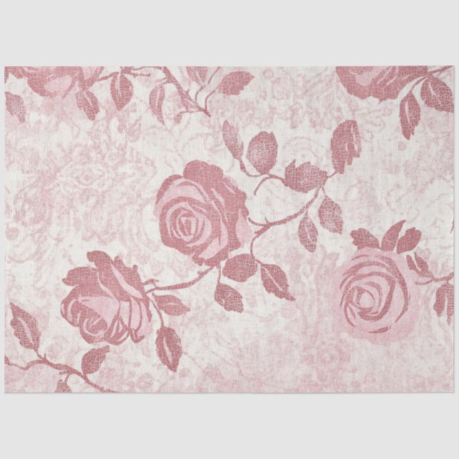 Ein Rose und Spitze Serie Design #11 Seidenpapier (Vorderseite)