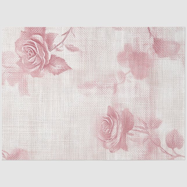 Ein Rose und Spitze Serie Design #7 Seidenpapier (Vorderseite)