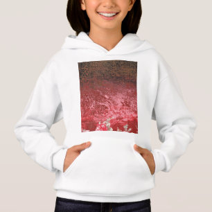 ein rot-schwarzes Gemälde mit rotem Hintergrund Hoodie