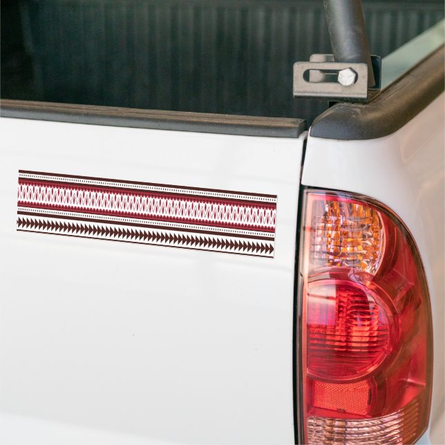 ein rot-weiß gestreiftes Muster Autoaufkleber (Auf Lkw)