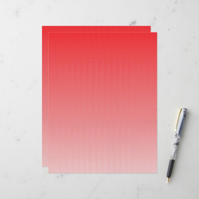 ein rot-weißer Hintergrund mit kleinen Quadraten (Vorderseite/Rückseite Beispiel)