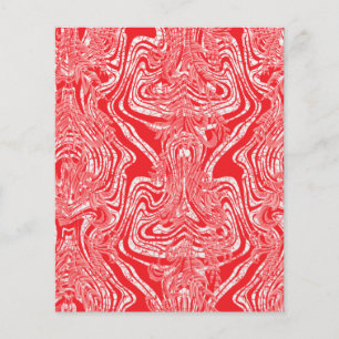 ein rot-weißes Bild eines Musters auf einem weißen Flyer