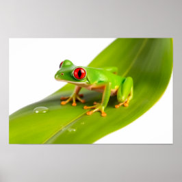 Ein Rotaugen-Laubfrosch Poster