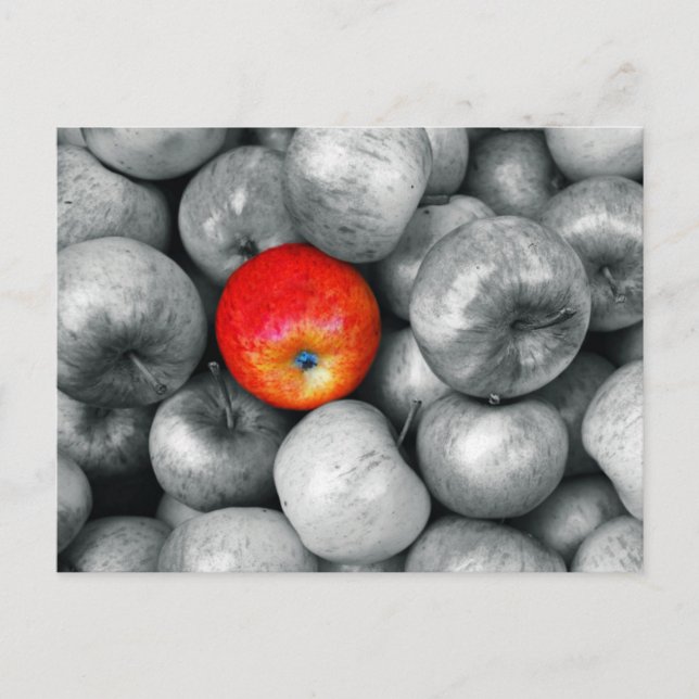 Ein roter Apple Postkarte (Vorderseite)