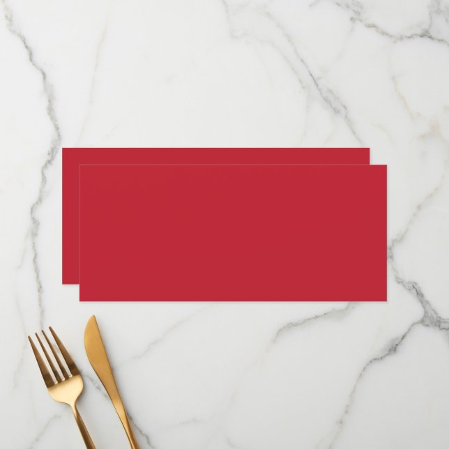 ein roter Hintergrund mit Menükarte (Vorderseite/Rückseite Beispiel)
