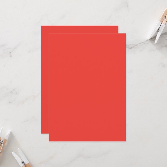 ein roter Hintergrund mit weißem Rand Einladung (Vorderseite/Rückseite Beispiel)