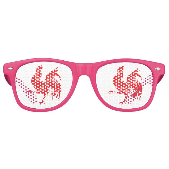 Ein roter Kreis Partybrille (Vorderseite)