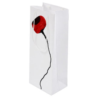 ein roter Mohn Geschenktüte Für Weinflaschen