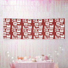 Ein roter Teppich mit einem textilen Muster wird a Banner