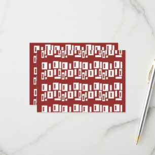 Ein roter Teppich mit texturiertem Muster ist ausg RSVP Karte