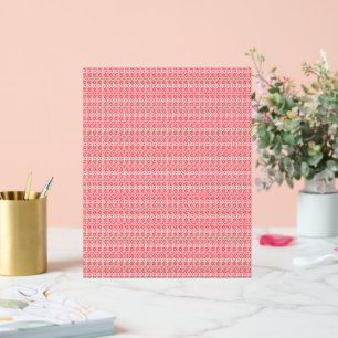 ein roter und weißer Hintergrund mit einem Muster Acrylschild