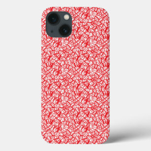 ein roter und weißer Hintergrund mit kleinen weiße Case-Mate iPhone Hülle