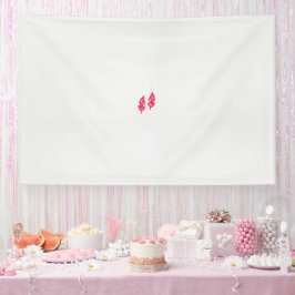 ein rotes Blätter auf schwarzem Hintergrund Banner