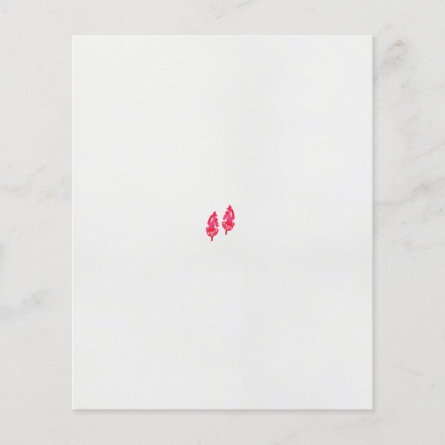 ein rotes Blätter auf schwarzem Hintergrund Flyer (Vorne)