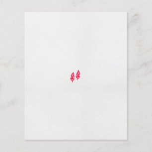 ein rotes Blätter auf schwarzem Hintergrund Flyer