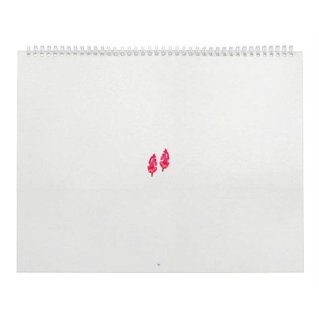 ein rotes Blätter auf schwarzem Hintergrund Kalender (Titelbild)