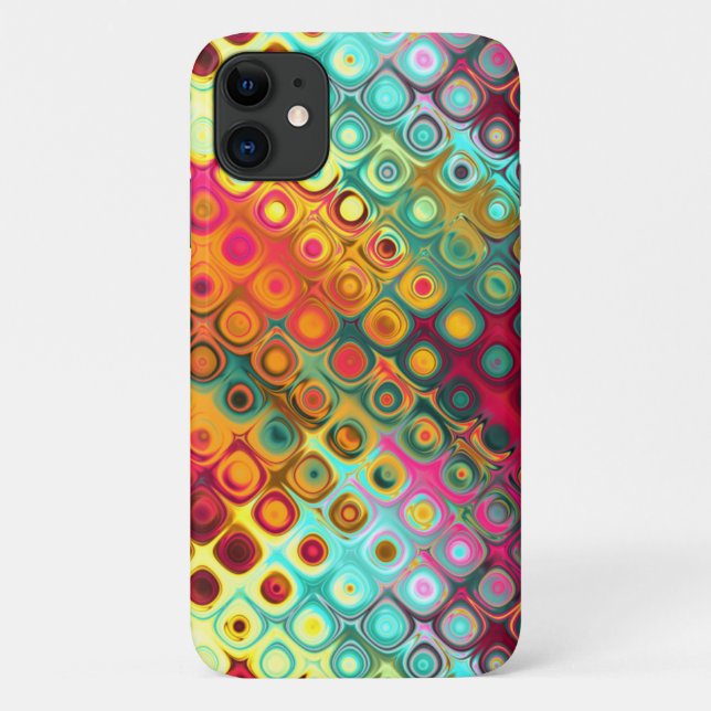 Ein rotes, flüssiges Regenbogenmuster Abstrakt Case-Mate iPhone Hülle (Rückseite)