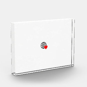 Ein rotes Herzsymbol mit glatten, fetten Linien Fotoblock