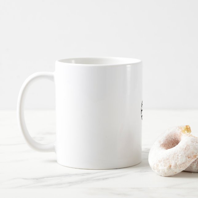 Ein rotes Herzsymbol mit glatten, fetten Linien Kaffeetasse (Mit Donut)