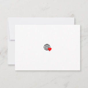 Ein rotes Herzsymbol mit glatten, fetten Linien Karte