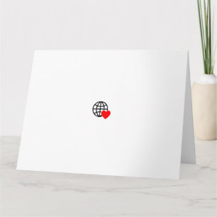 Ein rotes Herzsymbol mit glatten, fetten Linien Karte