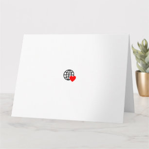 Ein rotes Herzsymbol mit glatten, fetten Linien Karte