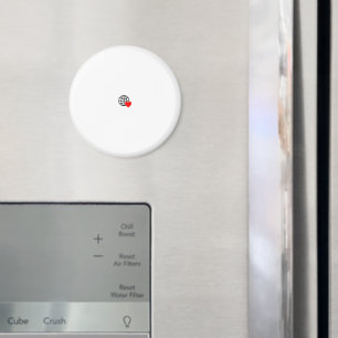 Ein rotes Herzsymbol mit glatten, fetten Linien Magnet