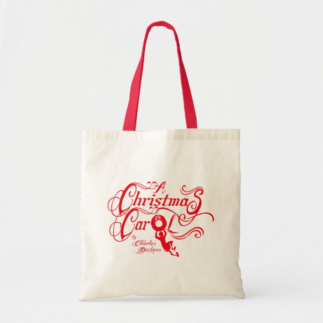 Ein Rotes Logo für Weihnachtslieder-Tasche Tragetasche (Vorne)