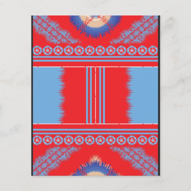 ein rotes und blaues Muster Flyer (Vorne)