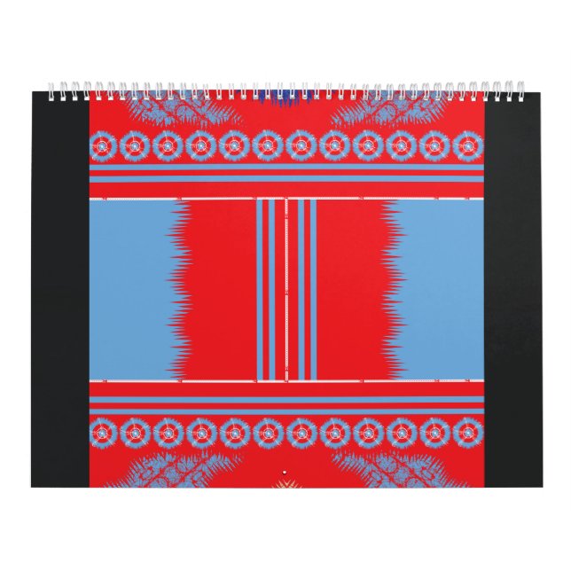 ein rotes und blaues Muster Kalender (Titelbild)