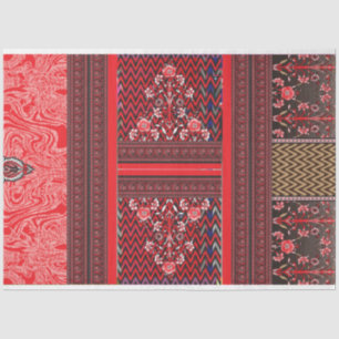 ein rotes und schwarzes Bild mit einem roten Herz Seidenpapier