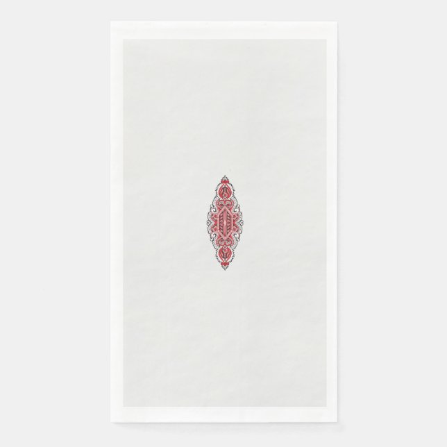 ein rotes und weißes Muster Serviette (Vorderseite)