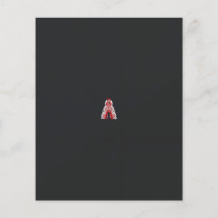 ein rotweißer Weihnachtsbaum mit roten Blume Flyer