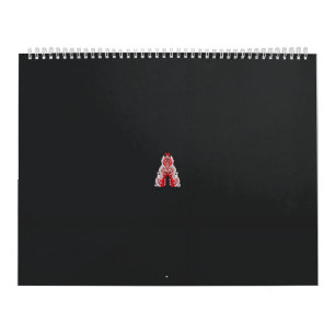 ein rotweißer Weihnachtsbaum mit roten Blume Kalender