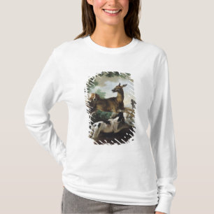 Ein Rotwild gejagt durch Hunde, 1725 T-Shirt