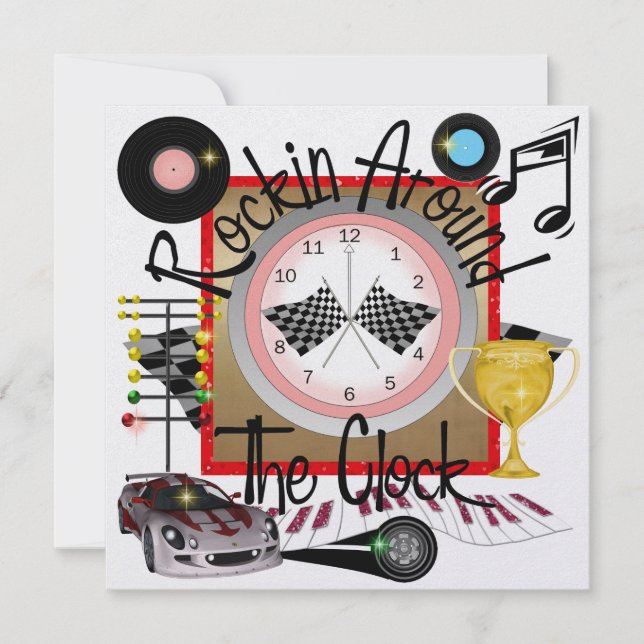 Ein Royally Rockin Racing Party - SRF Einladung (Vorderseite)