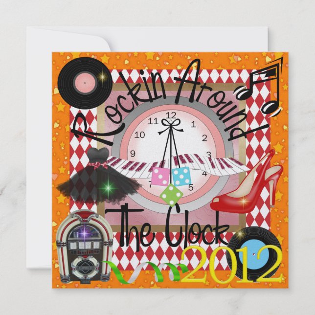 Ein Royally Rockin's Silvester Party - SRF Einladung (Vorderseite)