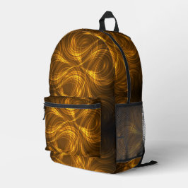 Ein Rucksack mit einem leuchtenden, wirbelnden gol