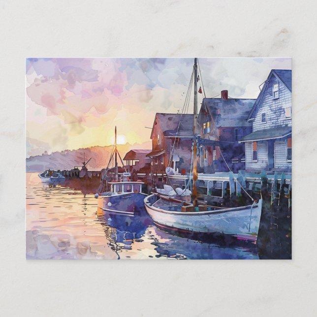 Ein ruhiger Hafen Postkarte (Vorderseite)
