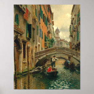 Ein ruhiger Kanal, Venedig Fine Art Poster