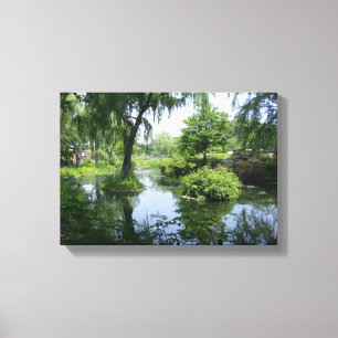 Ein ruhiger Moment in Chicago Leinwanddruck