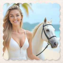 Ein ruhiger Moment mit Helenas Pferd Untersetzer