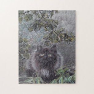 Ein ruhiger Ort - Katzenpuzzle und Spiderweb-Puzzl Puzzle