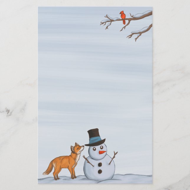 Ein ruhiger Schneetag Briefpapier (Vorderseite)